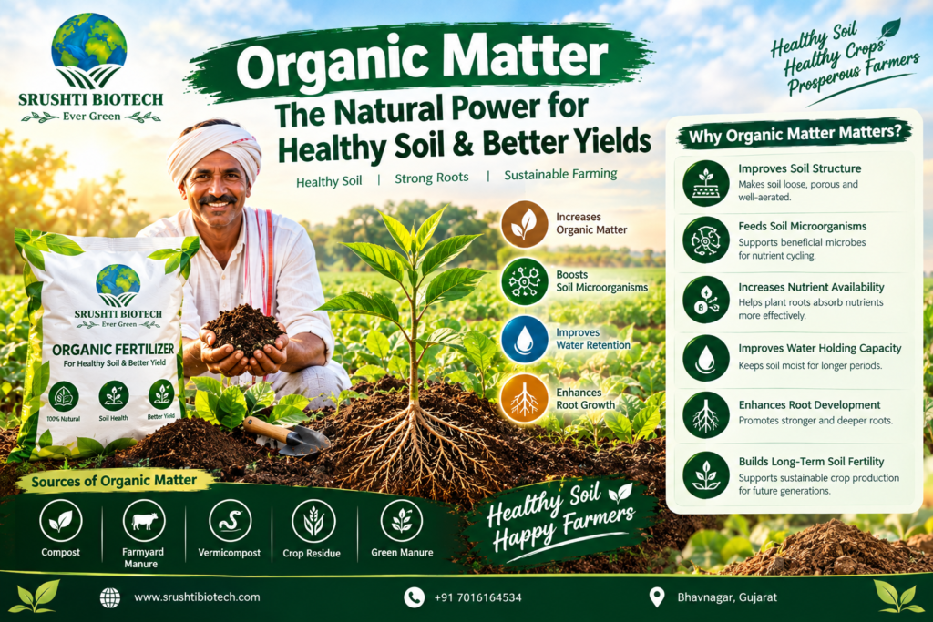 Organic matter in soil for healthy crops and soil health