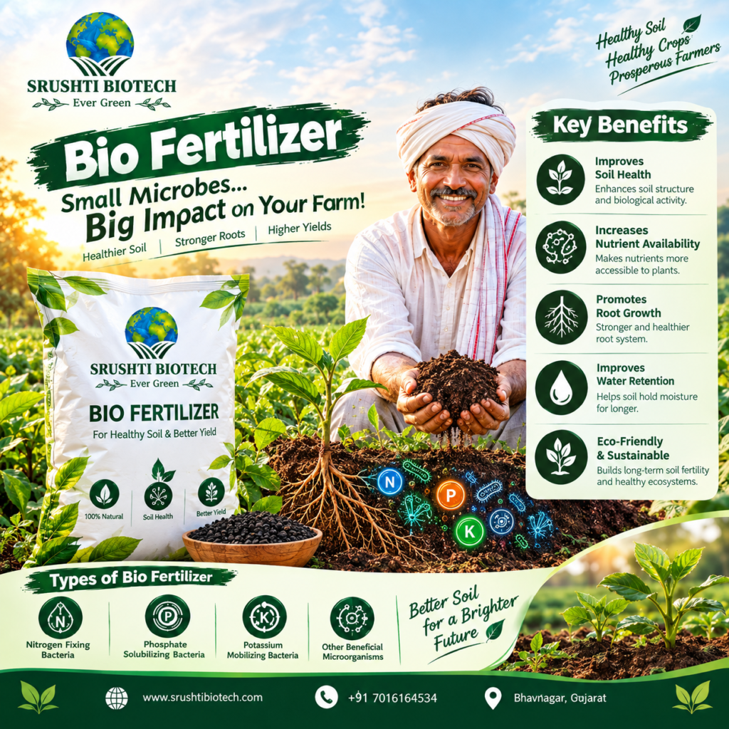 Bio fertilizer benefits for soil health and crop growth